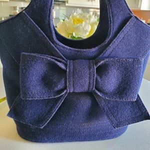 Gorgeous kate spade navy flannel bag